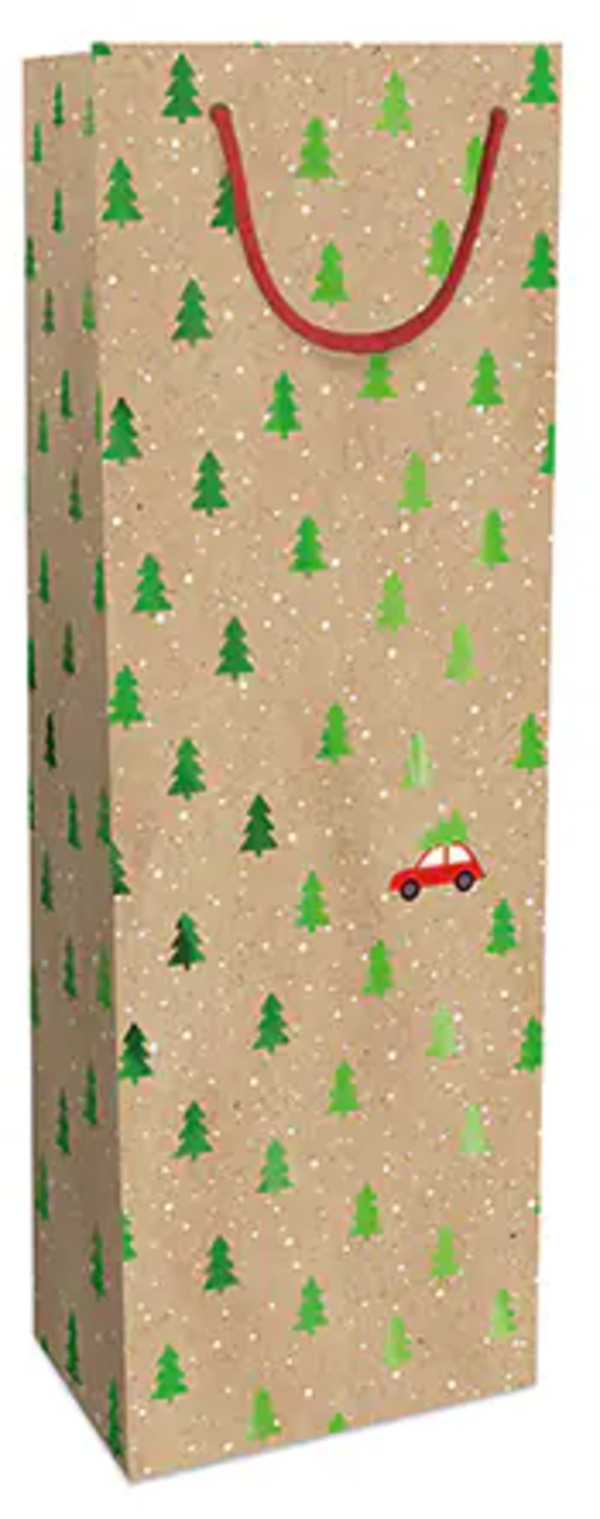 Bild 1 von Braun & Company Geschenktragetasche Little red car natur 12 x 37 x 8 cm