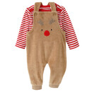 Bild 1 von Newborn Strampler und Body im Rentier-Look HELLBRAUN / ROT / WEISS