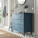 Bild 3 von HEMNES  Kommode mit 3 Schubladen, blau lasiert 108x96 cm