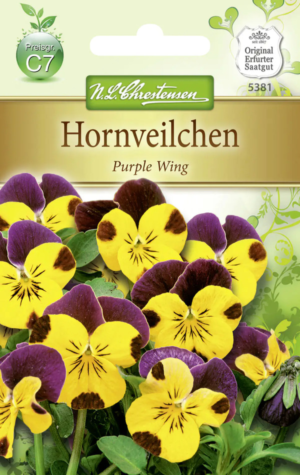 N.L. Chrestensen Saatgut Hornveilchen ca. 25 Pflanzen von Globus