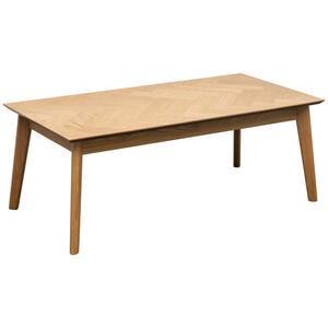 Mid.you Couchtisch, Eiche, Holz, Eiche, furniert, massiv, rechteckig, konisch, 140x45x70 cm, Wohnzimmer, Wohnzimmertische, Couchtische