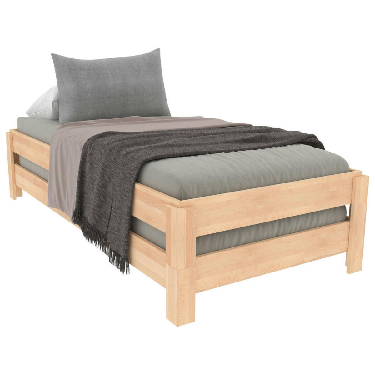 Bild 1 von Mid.you Stapelbett, Kernbuche, Holz, Kernbuche, massiv, 90x200 cm, Schlafzimmer, Betten, Gästebetten