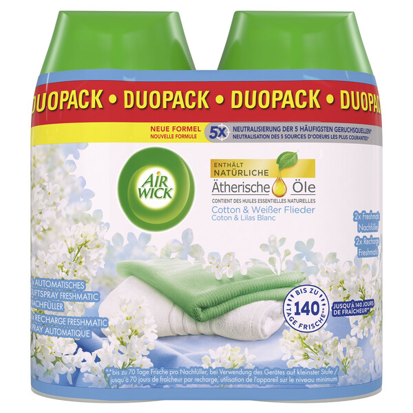 Bild 1 von Airwick Freshmatic Max Cotton & Weißer Flieder NF 2x 250ML