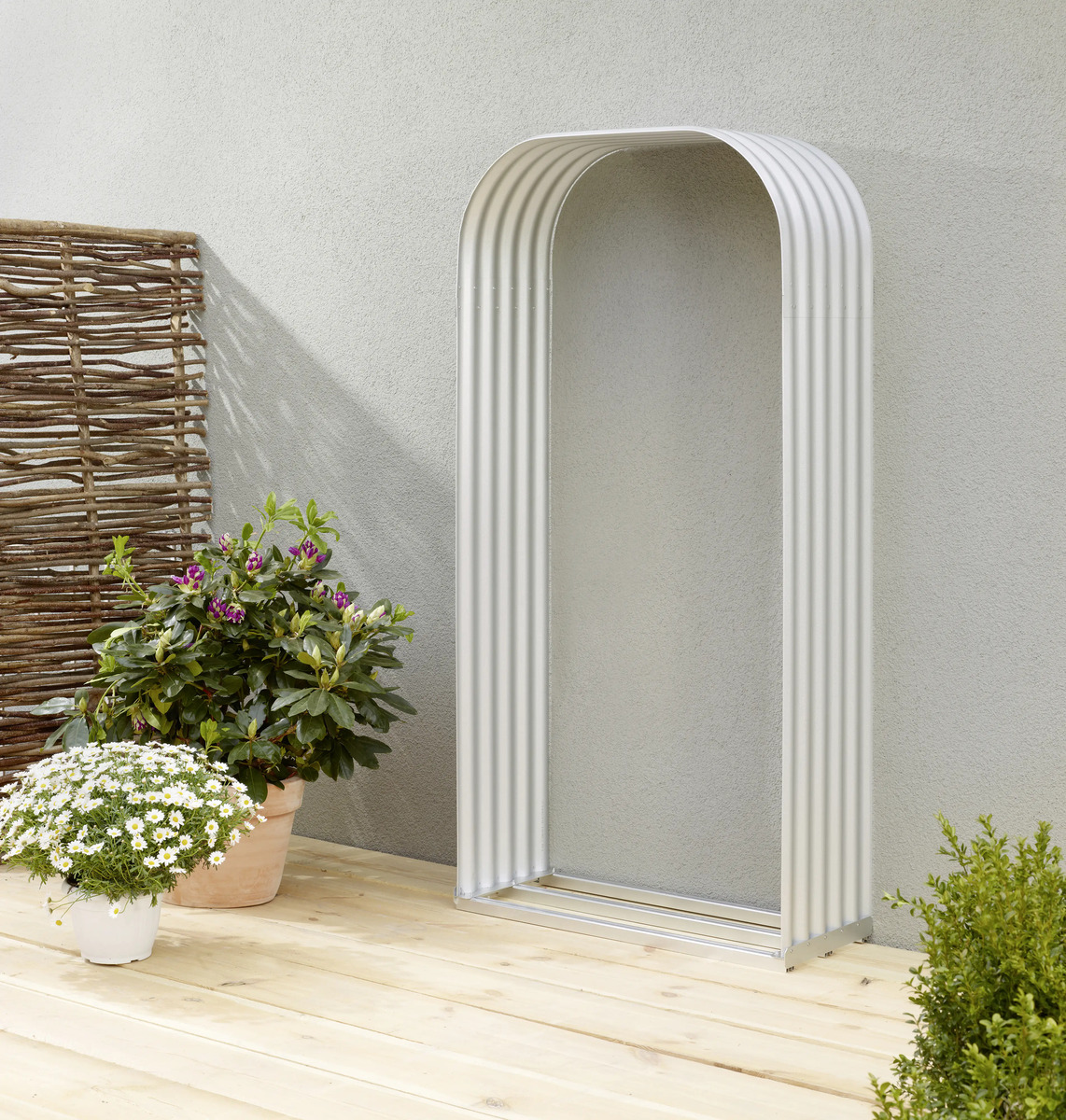 Bild 1 von Vitavia Kaminholzregal Lignum 99 x 40 x 200 cm blank aluminium Hochformat