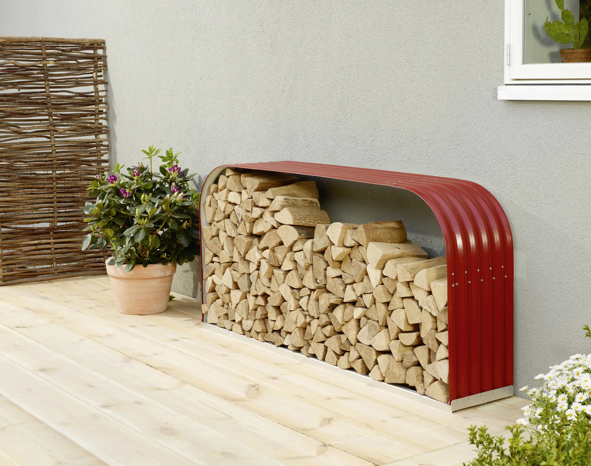 Bild 1 von Vitavia Kaminholzregal Lignum 210 x 40 x 100 cm rubin Querformat