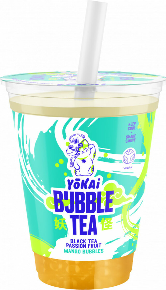 Bild 1 von Yokai Bubble Tea Black Tea Passion Fruit Mango Bubbles 0,4L