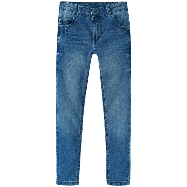Bild 1 von Jungen Slim-Jeans mit Used-Waschung DUNKELBLAU