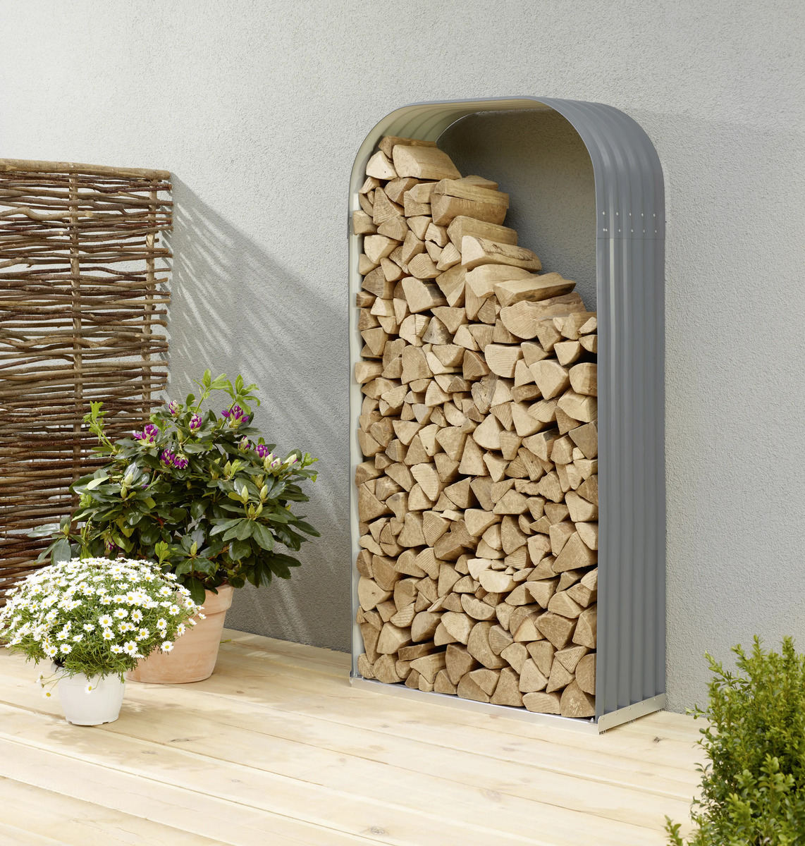 Bild 1 von Vitavia Kaminholzregal Lignum 99 x 40 x 200 cm granit Hochformat