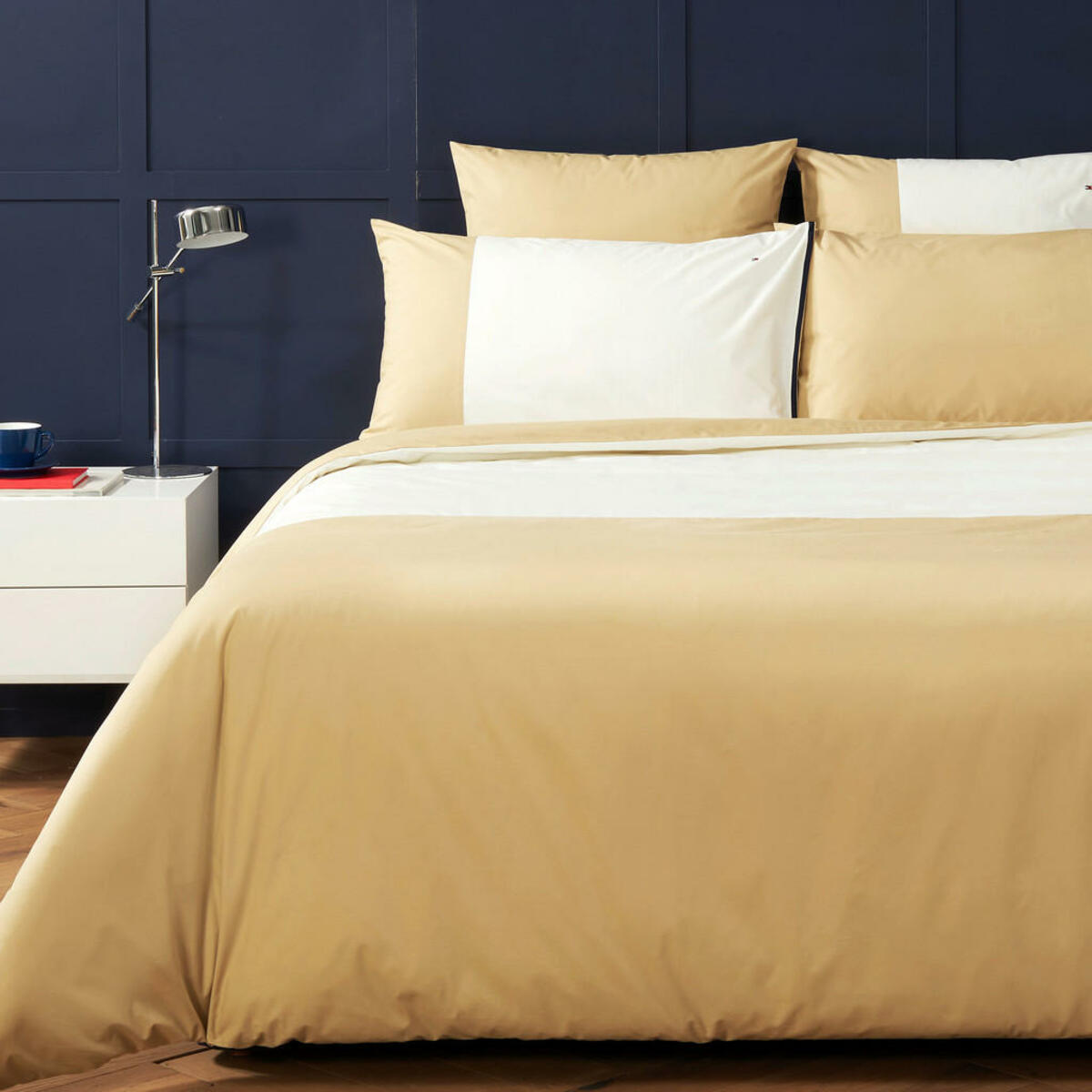 Bild 1 von Tommy Hilfiger Bettwäsche Color Block, Natur, Textil, 200 cm, Textiles Vertrauen - Oeko-Tex®, pflegeleicht, bügelleicht, Schlaftextilien, Bettwäsche, Bettwäsche, Sonstige Materialien