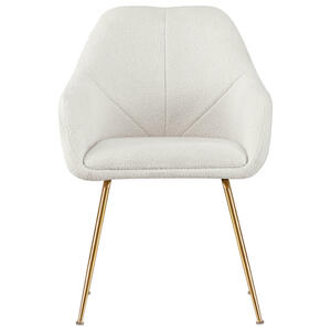 Mid.you Armlehnstuhl Boucle, Creme, Gold, Metall, Textil, Rundrohr, 58x82x60 cm, inklusive Armlehnen, Esszimmer, Stühle, Esszimmerstühle, Armlehnenstühle
