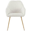 Bild 1 von Mid.you Armlehnstuhl Boucle, Creme, Gold, Metall, Textil, Rundrohr, 58x82x60 cm, inklusive Armlehnen, Esszimmer, Stühle, Esszimmerstühle, Armlehnenstühle