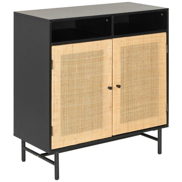 Bild 1 von Mid.you Sideboard, Natur, Schwarz, Metall, Rattan, 1 Fächer, 90x93x38 cm, Bsci, Wohnzimmer, Kommoden & Sideboards, Sideboards