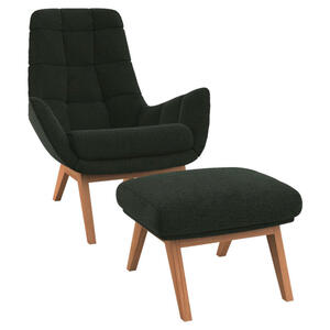 Mid.you Sesselset, Waldgrün, Textil, Eiche, vollmassiv, 84x95x96 cm, Reach, Oeko-Tex® Standard 100, Made in Europe, FSC Mix, Stoffauswahl, Wohnzimmer, Sessel, Relaxsessel