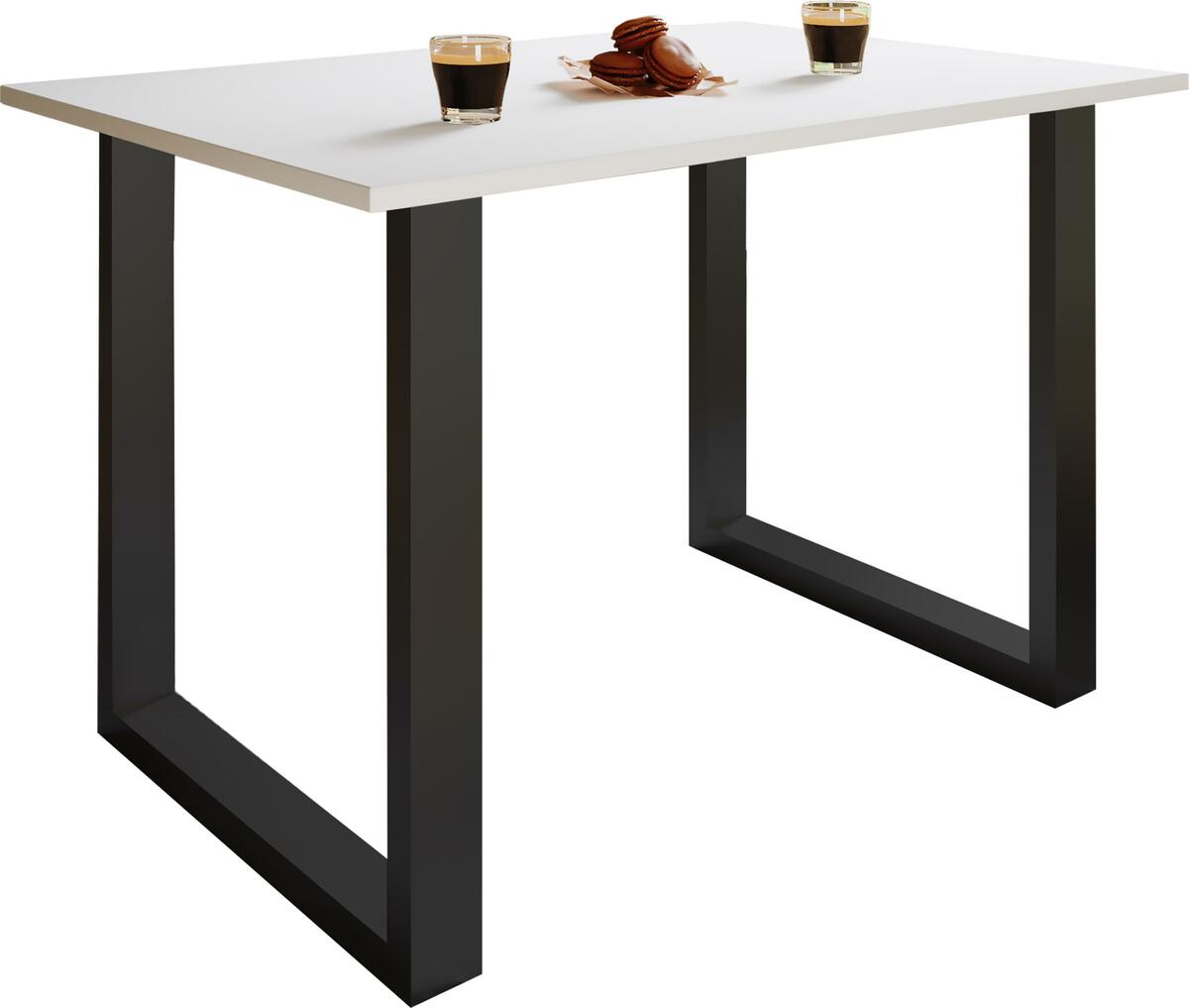 Bild 1 von Esstisch Xona 110x80 cm Schwarz/Weiß, Schwarz, Weiß