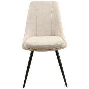 Mid.you Armlehnstuhl, Beige, Holz, Metall, Textil, Pappel, Sperrholz, konisch, 49x88x59 cm, Esszimmer, Stühle, Armlehnenstühle