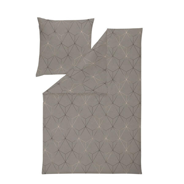 Bild 1 von Estella Bettwäsche Atelier, Taupe, Textil, Graphik, 220 cm, Textiles Vertrauen - Oeko-Tex®, Schlaftextilien, Bettwäsche, Bettwäsche