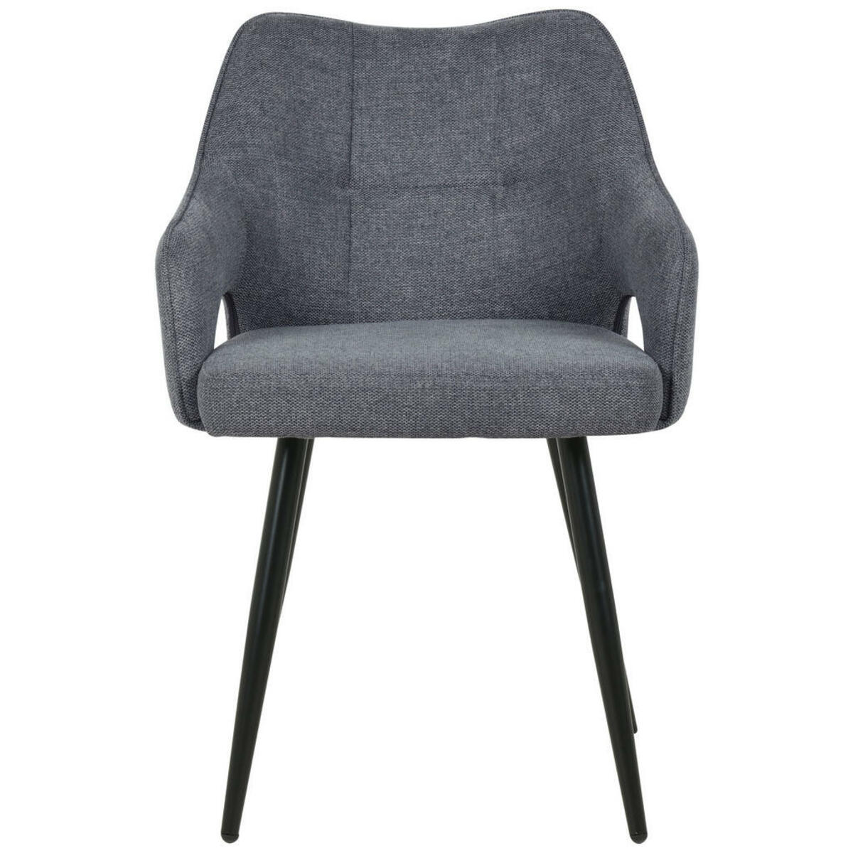 Bild 1 von Mid.you Armlehnstuhl, Grau, Holz, Metall, Textil, Pappel, Sperrholz, Rundrohr, 60.5x81.5x55.5 cm, inklusive Armlehnen, Esszimmer, Stühle, Esszimmerstühle, Armlehnenstühle