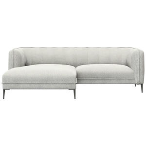 Livetastic Ecksofa, Hellgrau, Textil, Eiche, vollmassiv, 2,5-Sitzer, Ottomane links, L-Form, 211x149 cm, Reach, Oeko-Tex® Standard 100, Made in Europe, FSC Mix, Stoffauswahl, Wohnzimmer, Sofas & Cou