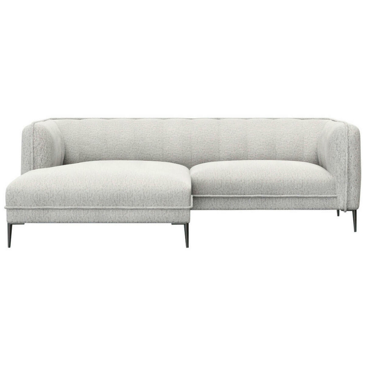 Bild 1 von Livetastic Ecksofa, Hellgrau, Textil, Eiche, vollmassiv, 2,5-Sitzer, Ottomane links, L-Form, 211x149 cm, Reach, Oeko-Tex® Standard 100, Made in Europe, FSC Mix, Stoffauswahl, Wohnzimmer, Sofas & Cou