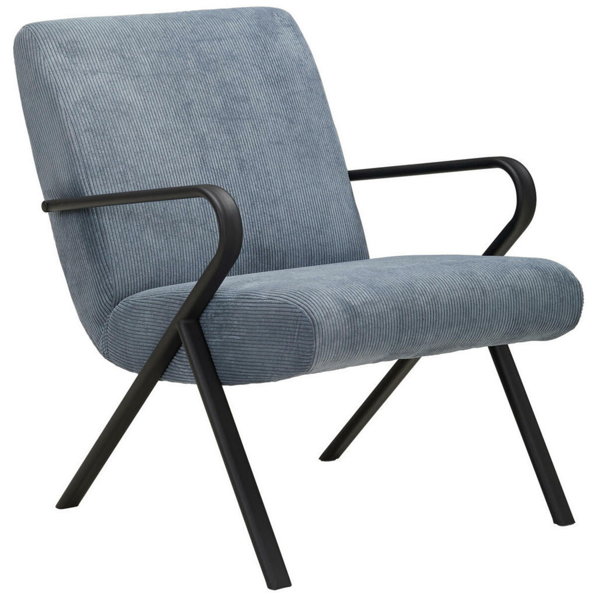 Bild 1 von Hom`in Sessel, Graublau, Metall, Textil, 64x83x82 cm, Wohnzimmer, Sessel, Polstersessel