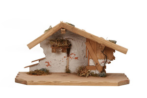 Riffelmacher Krippenstall Achensee 39 x 19 x 20 cm für 8-10 cm Figuren