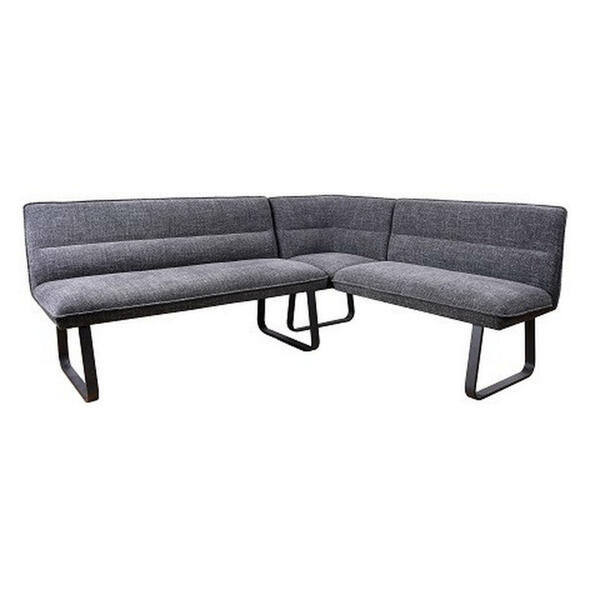 Bild 1 von Mid.you Eckbank, Dunkelgrau, Metall, Textil, 7-Sitzer, L-Form, 167.5x86.5x66 cm, seitenverkehrt erhältlich, Esszimmer, Bänke, Eckbänke