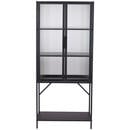 Bild 1 von Mid.you Vitrine, Schwarz, Metall, 4 Fächer, 70x159x40 cm, Esszimmer, Vitrinen