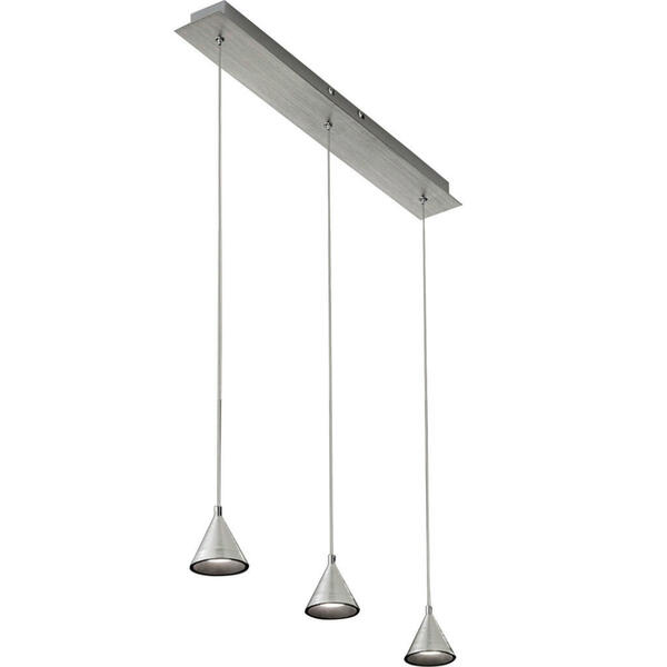 Bild 1 von Fabas Luce Led-Pendelleuchte Delta, Alu, Metall, 8x200 cm, ISO 9001, höhenverstellbar, Lampen & Leuchten, Leuchtenserien