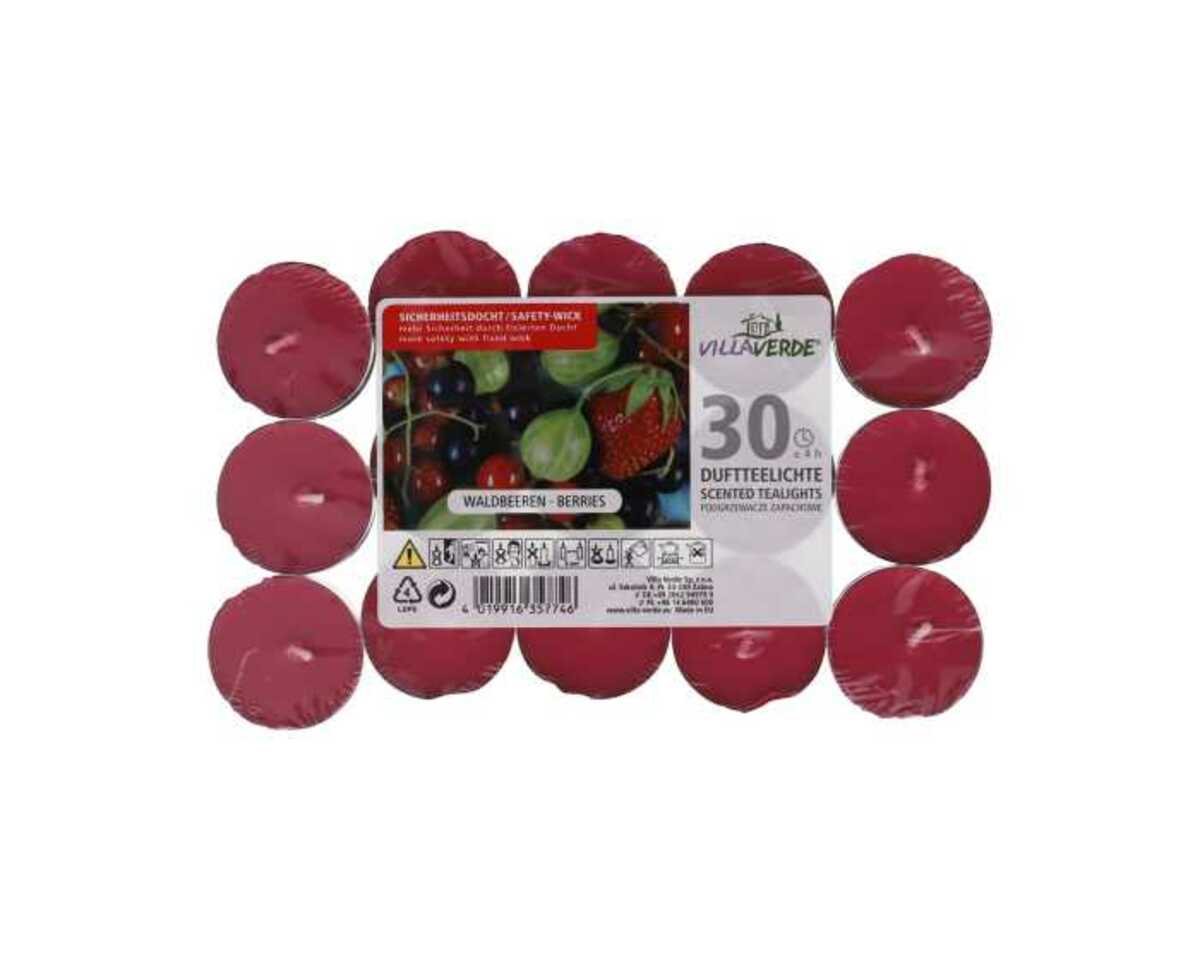 Bild 1 von Teelichte 30er Duft Waldbeere, 4h Brenndauer