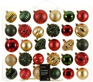 Kaemingk Weihnachtskugel aus Kunststoff 30 Stück