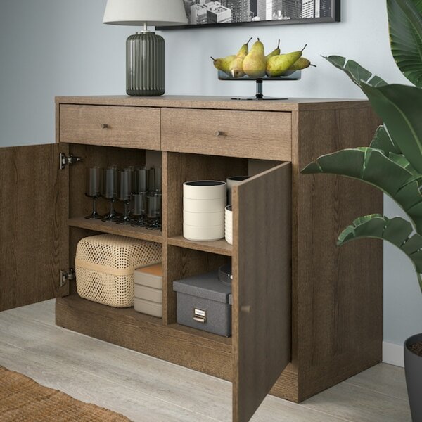 Bild 3 von TONSTAD  Sideboard, braun gebeiztes Eichenfurnier 121x47x90 cm