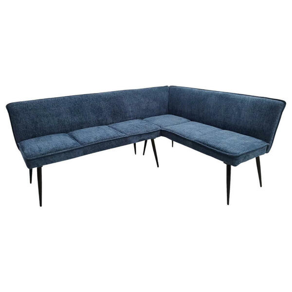 Bild 1 von Mid.you Eckbank, Blau, Braun, Metall, Textil, 5-Sitzer, L-Form, 194x154x83 cm, Esszimmer, Bänke, Eckbänke