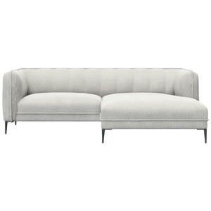 Livetastic Ecksofa, Hellgrau, Textil, Eiche, vollmassiv, 2,5-Sitzer, Ottomane rechts, L-Form, 211x149 cm, Reach, Oeko-Tex® Standard 100, Made in Europe, FSC Mix, Stoffauswahl, Wohnzimmer, Sofas & Co
