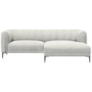 Bild 1 von Livetastic Ecksofa, Hellgrau, Textil, Eiche, vollmassiv, 2,5-Sitzer, Ottomane rechts, L-Form, 211x149 cm, Reach, Oeko-Tex® Standard 100, Made in Europe, FSC Mix, Stoffauswahl, Wohnzimmer, Sofas & Co