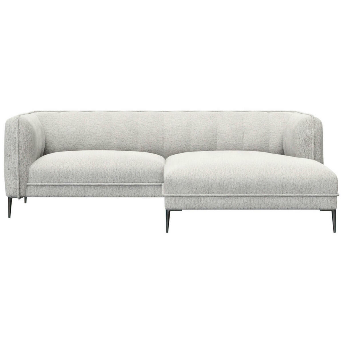 Bild 1 von Livetastic Ecksofa, Hellgrau, Textil, Eiche, vollmassiv, 2,5-Sitzer, Ottomane rechts, L-Form, 211x149 cm, Reach, Oeko-Tex® Standard 100, Made in Europe, FSC Mix, Stoffauswahl, Wohnzimmer, Sofas & Co