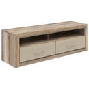 Bild 1 von Lowboard, Eiche, Sand, Holzwerkstoff, 2 Schubladen, 143.5x48.5x47.5 cm, Wohnzimmer, Wohnwände, Lowboards