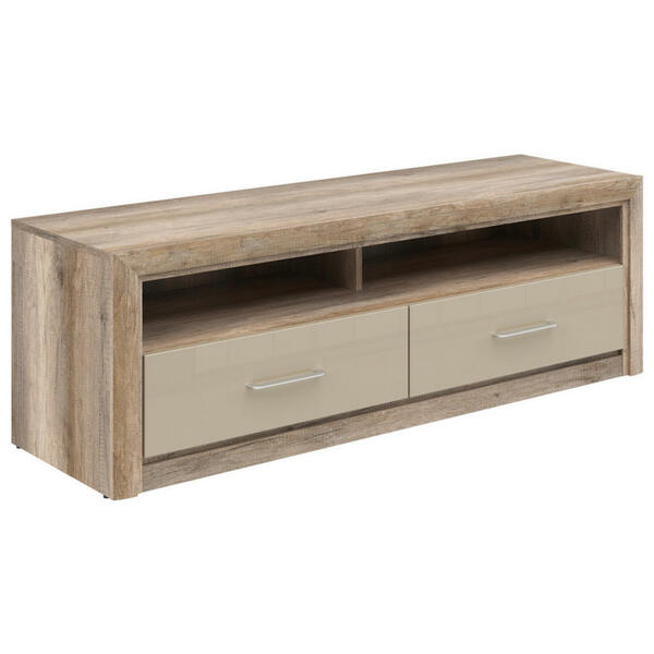 Bild 1 von Lowboard, Eiche, Sand, Holzwerkstoff, 2 Schubladen, 143.5x48.5x47.5 cm, Wohnzimmer, Wohnwände, Lowboards