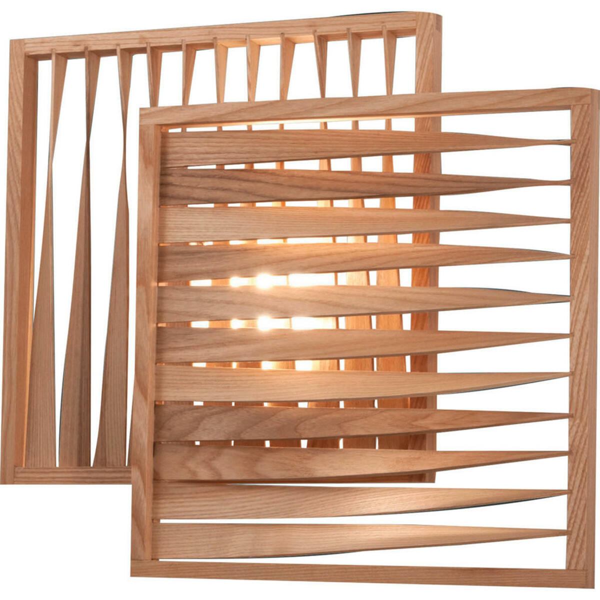 Bild 1 von Fabas Luce Led-Wandleuchte Loft, Weiß, Holz, Metall, Esche, F, 39x8 cm, DIN EN ISO 9001, Lampen & Leuchten, Leuchtenserien