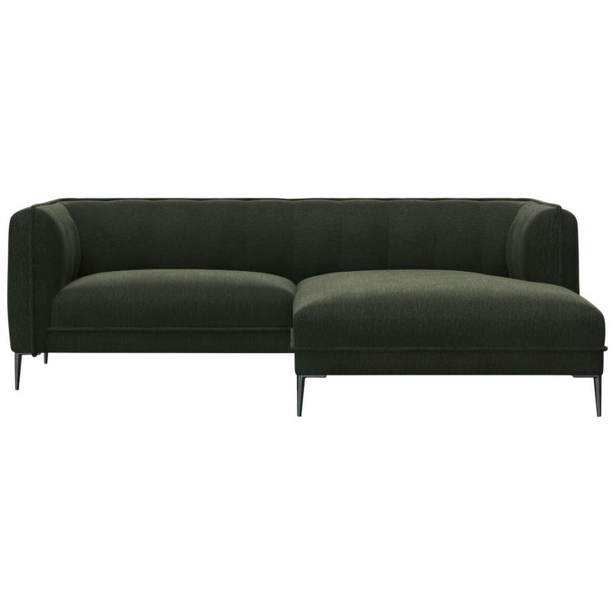 Bild 1 von Livetastic Ecksofa, Waldgrün, Textil, Eiche, vollmassiv, 2,5-Sitzer, Ottomane rechts, L-Form, 211x149 cm, Reach, Oeko-Tex® Standard 100, Made in Europe, FSC Mix, Stoffauswahl, Wohnzimmer, Sofas & C