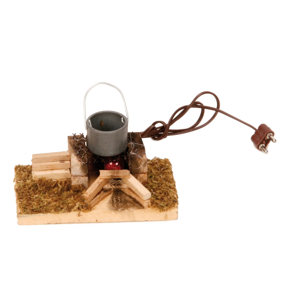 Bild 1 von Riffelmacher Krippenzubehör Kessel-Feuerstelle mit LED-Licht 8,5 x 5 cm