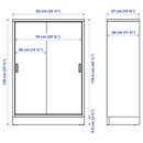 Bild 4 von TONSTAD  Schiebetürenschrank, braun gebeiztes Eichenfurnier 82x37x120 cm