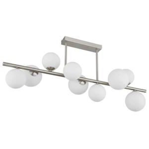 Globo Led-Deckenleuchte, Opal, Nickel, Metall, Glas, F, 28x37 cm, Lampen & Leuchten, Led Beleuchtung, Led-deckenleuchten