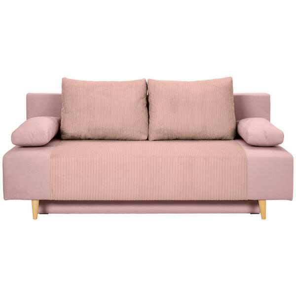 Bild 1 von Carryhome Schlafsofa, Rosa, Textil, Buche, massiv, 2-Sitzer, Füllung: Schaumstoff, Silikon,Schaumstoff, Silikon, 191x92x89 cm, Liegefunktion, Schlafen auf Sitzhöhe, Rücken echt, Kinder & Jugendmö