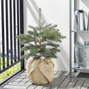 Bild 3 von VINTERFINT  Topfpflanze, künstlich, drinnen/draußen Jute/Weihnachtsbaum grün 19 cm