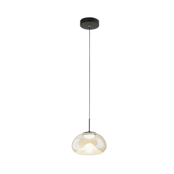 Bild 1 von Fabas Luce Led-Pendelleuchte Cognac, Schwarz, Cognac, Metall, Glas, 200 cm, ISO 9001, Farbwechsler, höhenverstellbar, 3 Helligkeitsstufen, Lampen & Leuchten, Innenbeleuchtung, Hängelampen, Pendelle