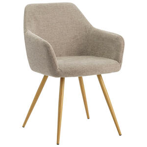 Mid.you Armlehnstuhl, Grau, Metall, Textil, konisch, 56x81.5x63 cm, Esszimmer, Stühle, Armlehnenstühle