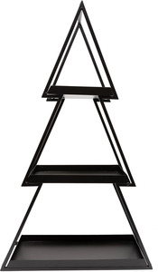 TrendLine Deko Metallregal Tannenbaum 68 x 40 x 15 cm schwarz