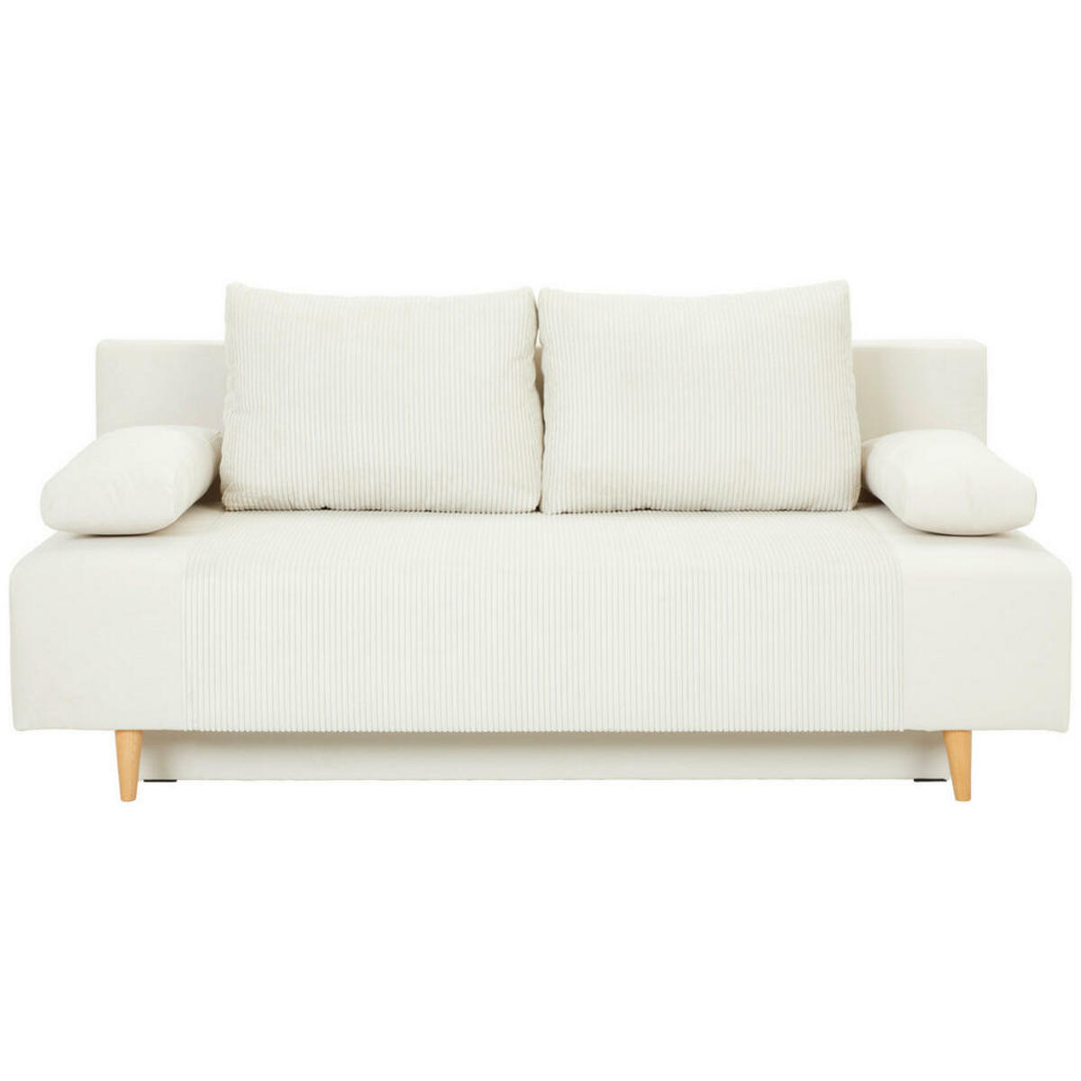 Bild 1 von Carryhome Schlafsofa, Creme, Natur, Textil, Buche, massiv, 2-Sitzer, Füllung: Schaumstoff, Silikon,Schaumstoff, Silikon, 191x92x89 cm, Liegefunktion, Schlafen auf Sitzhöhe, Rücken echt, Kinder & J