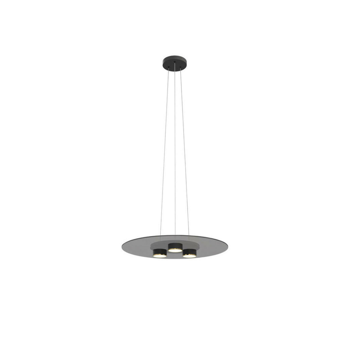 Bild 1 von Globo Led-Hängeleuchte Lannnion, Schwarz, Gold, Metall, Glas, F, 150 cm, RoHS, CE, 3-fach schaltbar, Lampen & Leuchten, Leuchtenserien