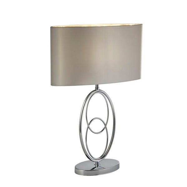 Bild 1 von Tischleuchte Looby, Silber, Chrom, Kunststoff, Textil, 16x53 cm, Lampen & Leuchten, Innenbeleuchtung, Tischlampen, Tischlampen